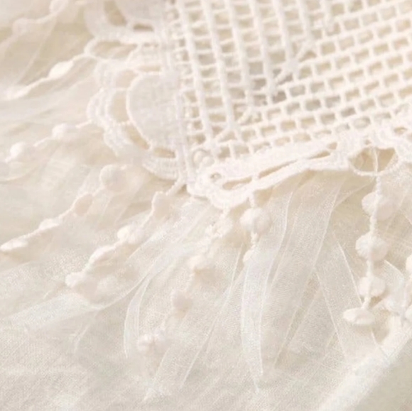 Bohemian Cream Lace Jumpsuit Dress Romper Sunsuit - Picture 4 of 5